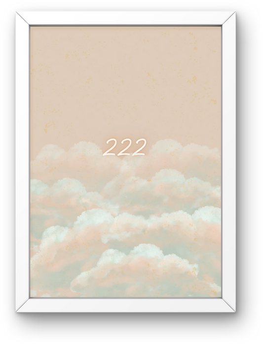 Angel Number 222 Cloud Print