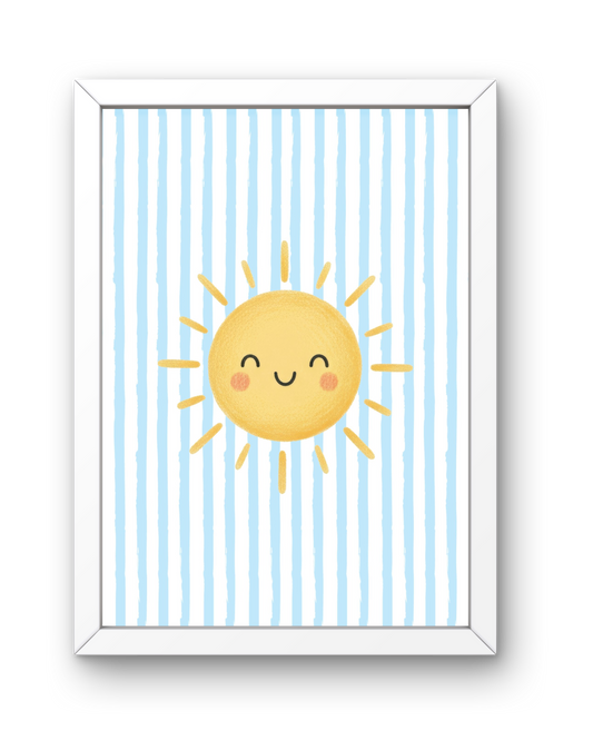 Blue Stripe Print - Sunshine