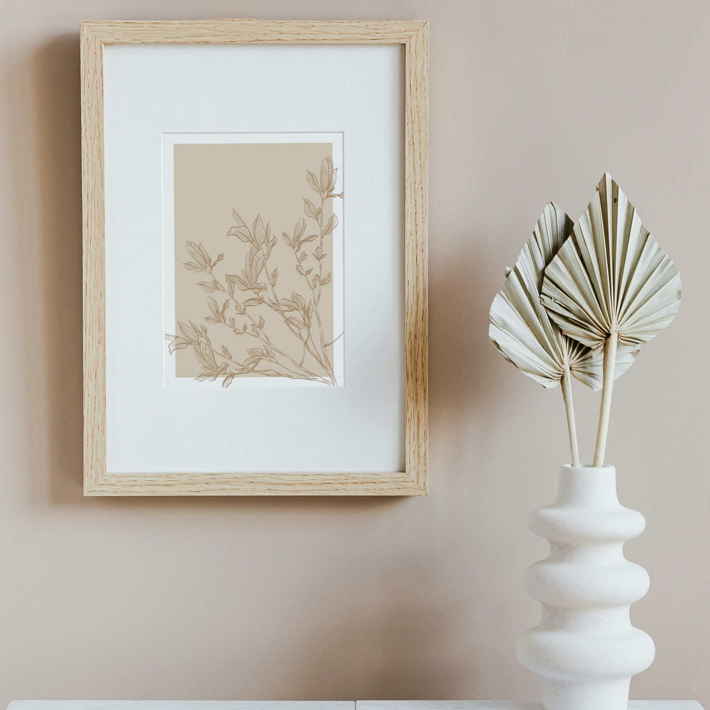 Floral Outline Print