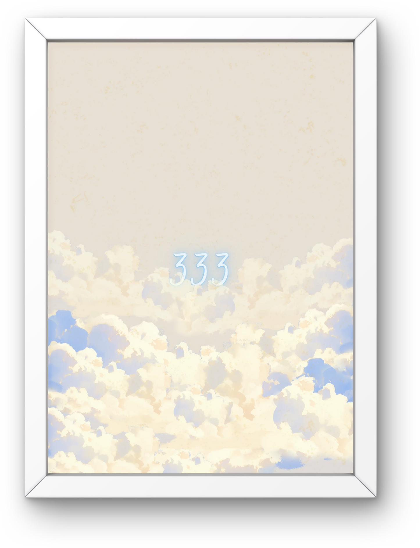 Angel Number 333 Cloud Print