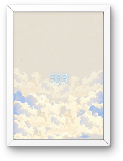 Angel Number 333 Cloud Print