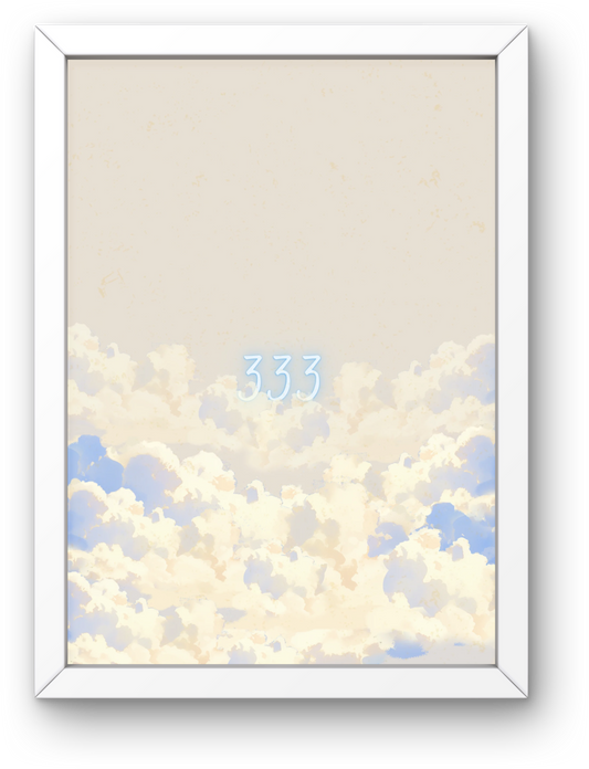 Angel Number 333 Cloud Print