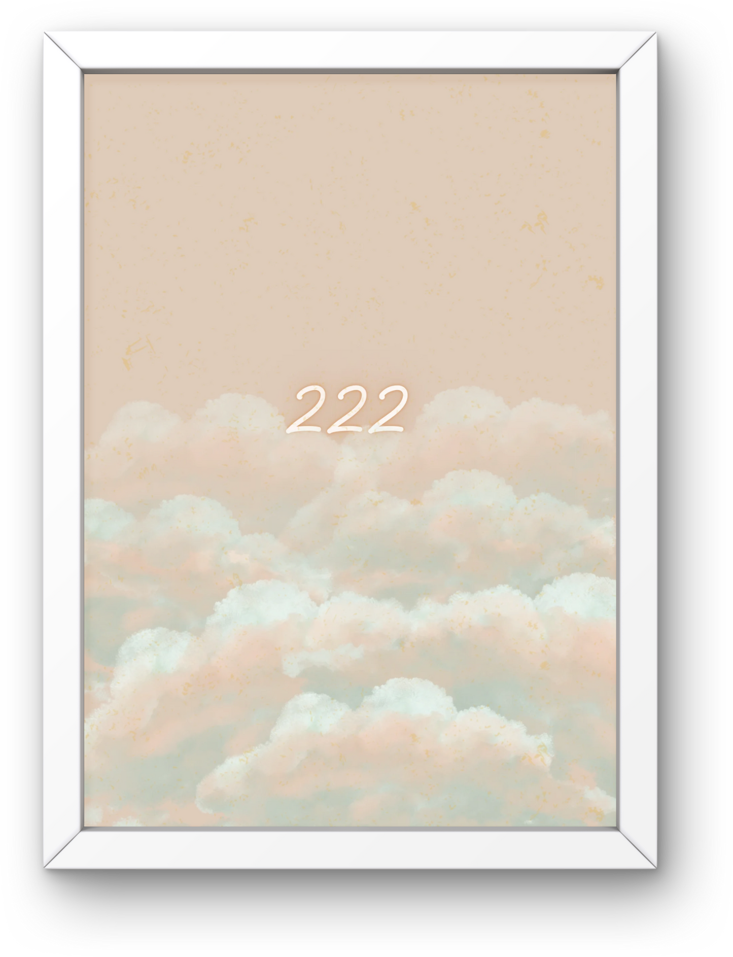 Angel Number 222 Cloud Print