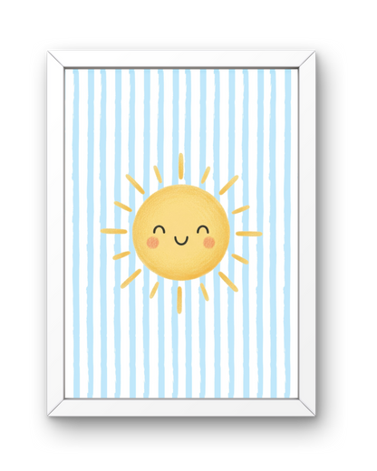 Blue Stripe Print - Sunshine