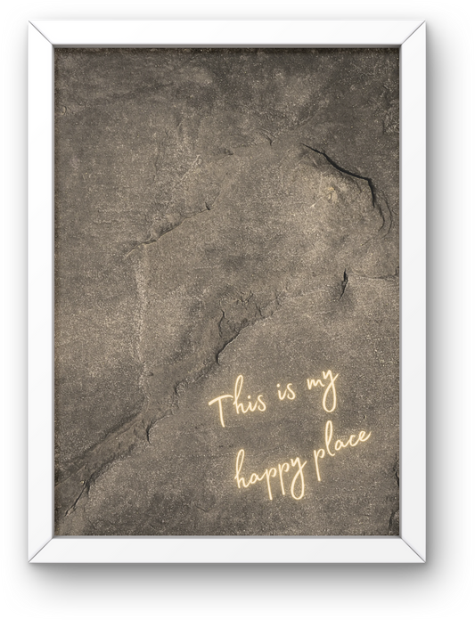 This Is My Happy Place Print - Gold