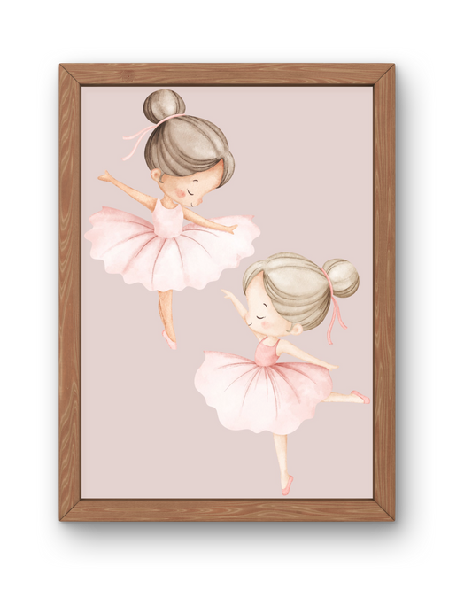 Ballerina Print - Dusky Pink