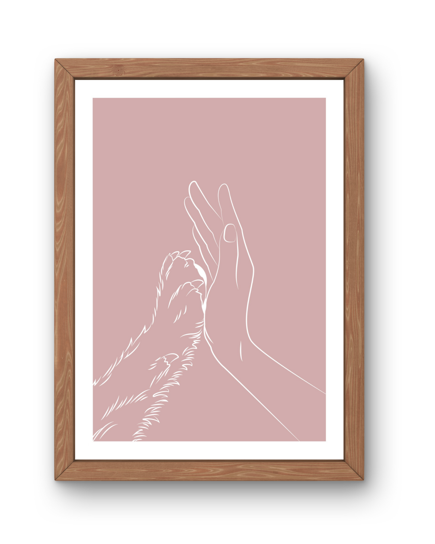 Hi-Five Paw Print - Dusky Pink