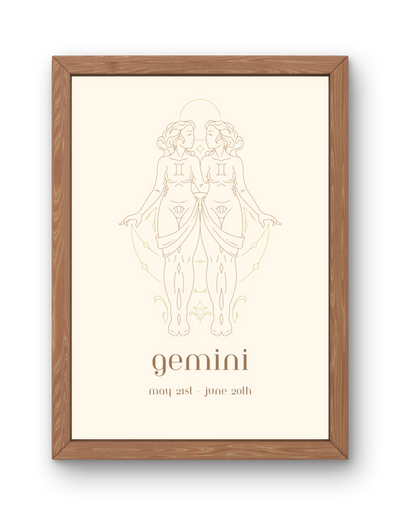 Star Sign Print - Gemini