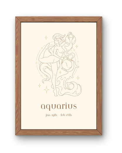 Star Sign Print - Aquarius