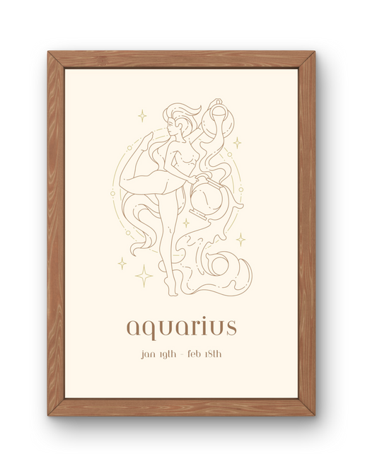 Star Sign Print - Aquarius