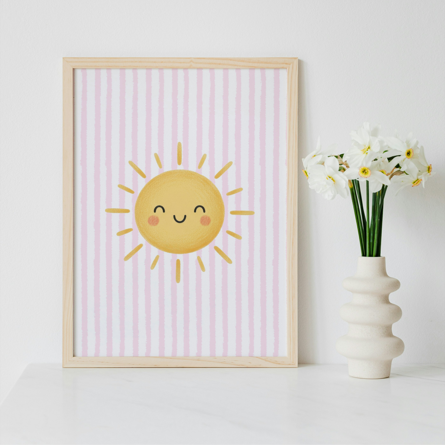 Pink Stripe Print - Sunshine