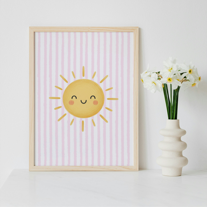 Pink Stripe Print - Sunshine