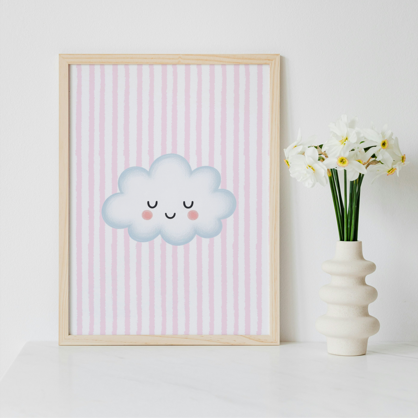 Pink Stripe Print - Cloud