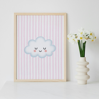 Pink Stripe Print - Cloud
