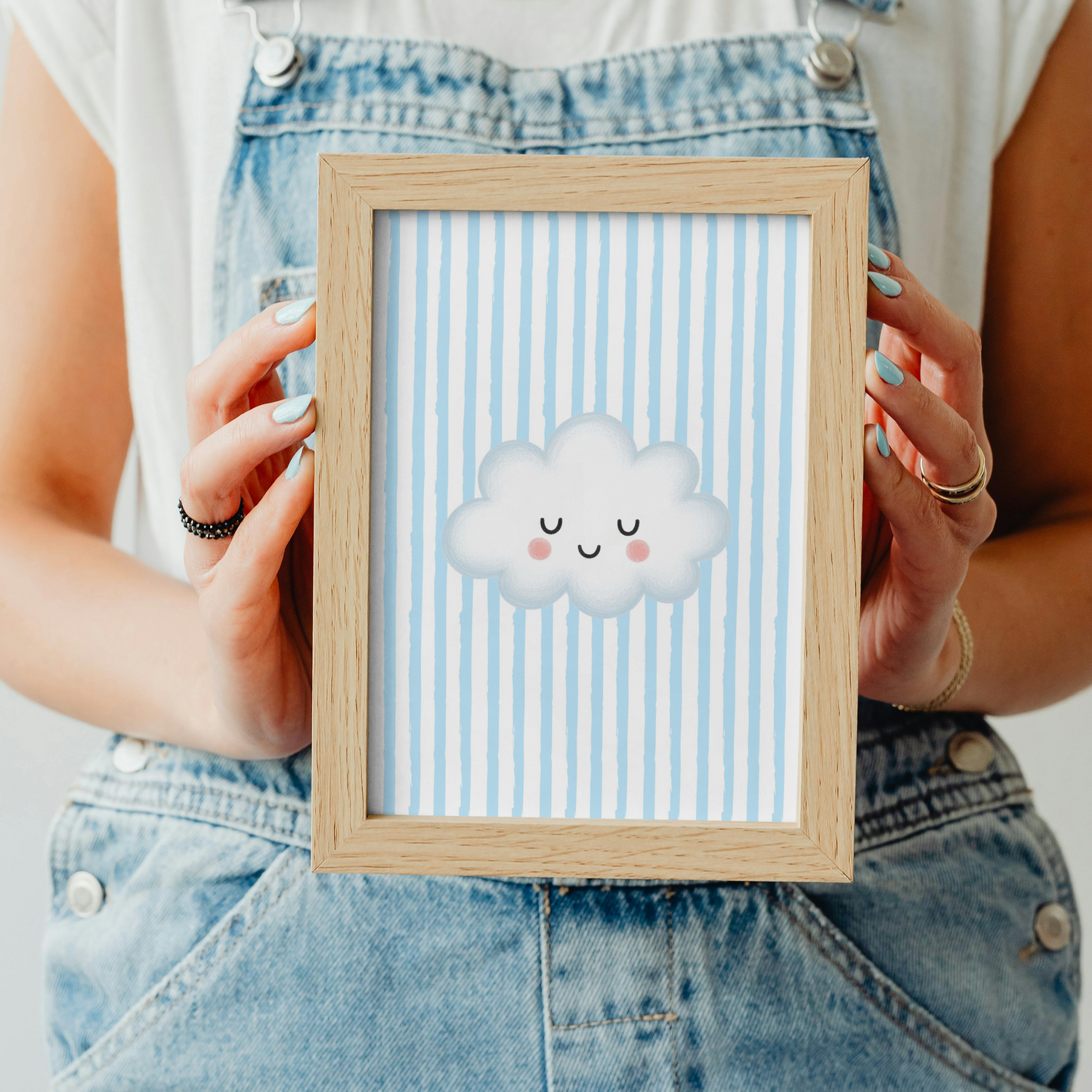 Blue Stripe Print - Cloud