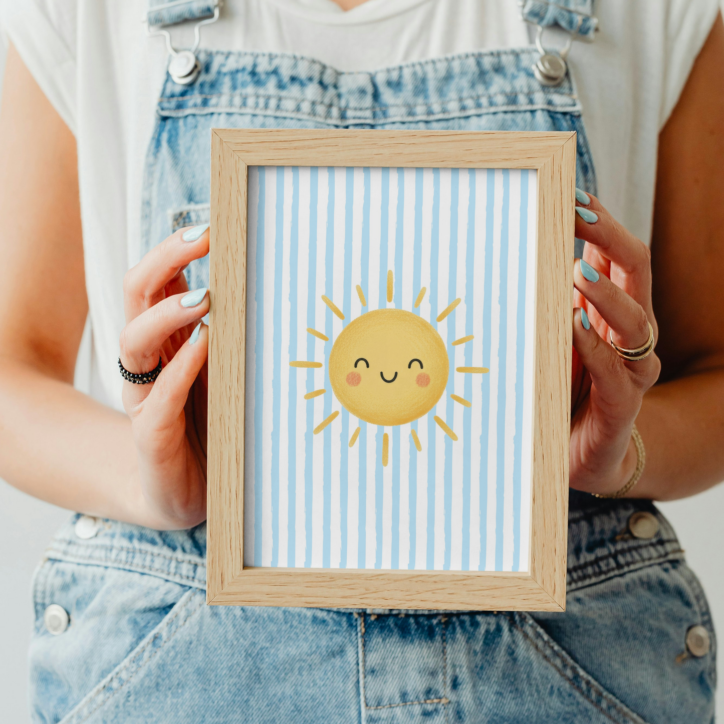 Blue Stripe Print - Sunshine