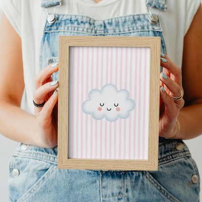 Pink Stripe Print - Cloud