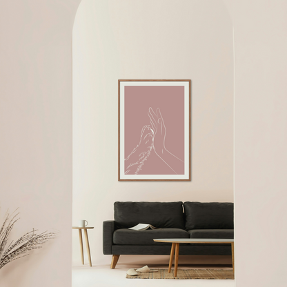 Hi-Five Paw Print - Dusky Pink