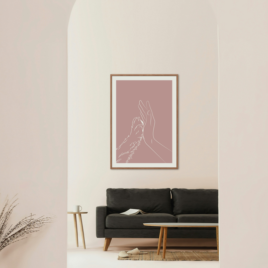 Hi-Five Paw Print - Dusky Pink
