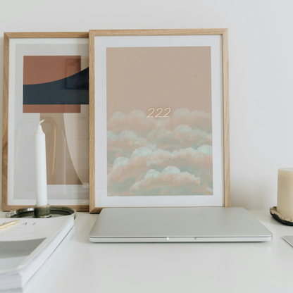 Angel Number 222 Cloud Print