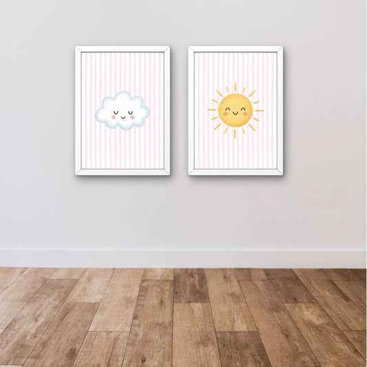 Pink Stripe Print - Cloud