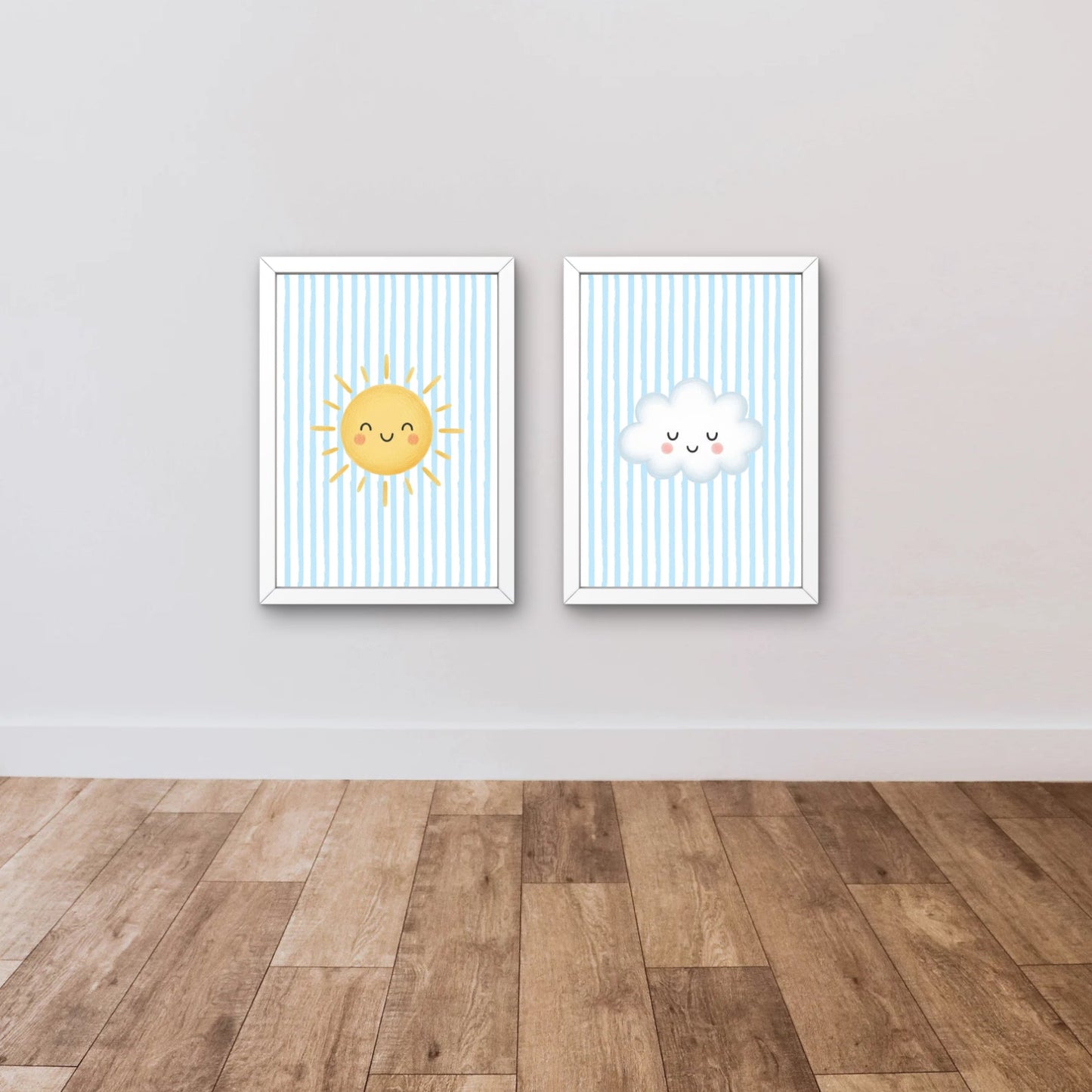 Blue Stripe Print - Cloud