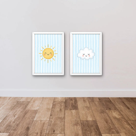 Blue Stripe Print - Cloud