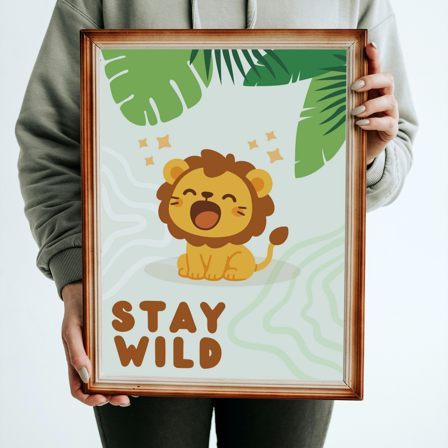 Stay Wild Lion Print