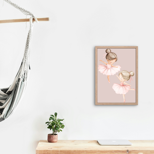 Ballerina Print - Dusky Pink