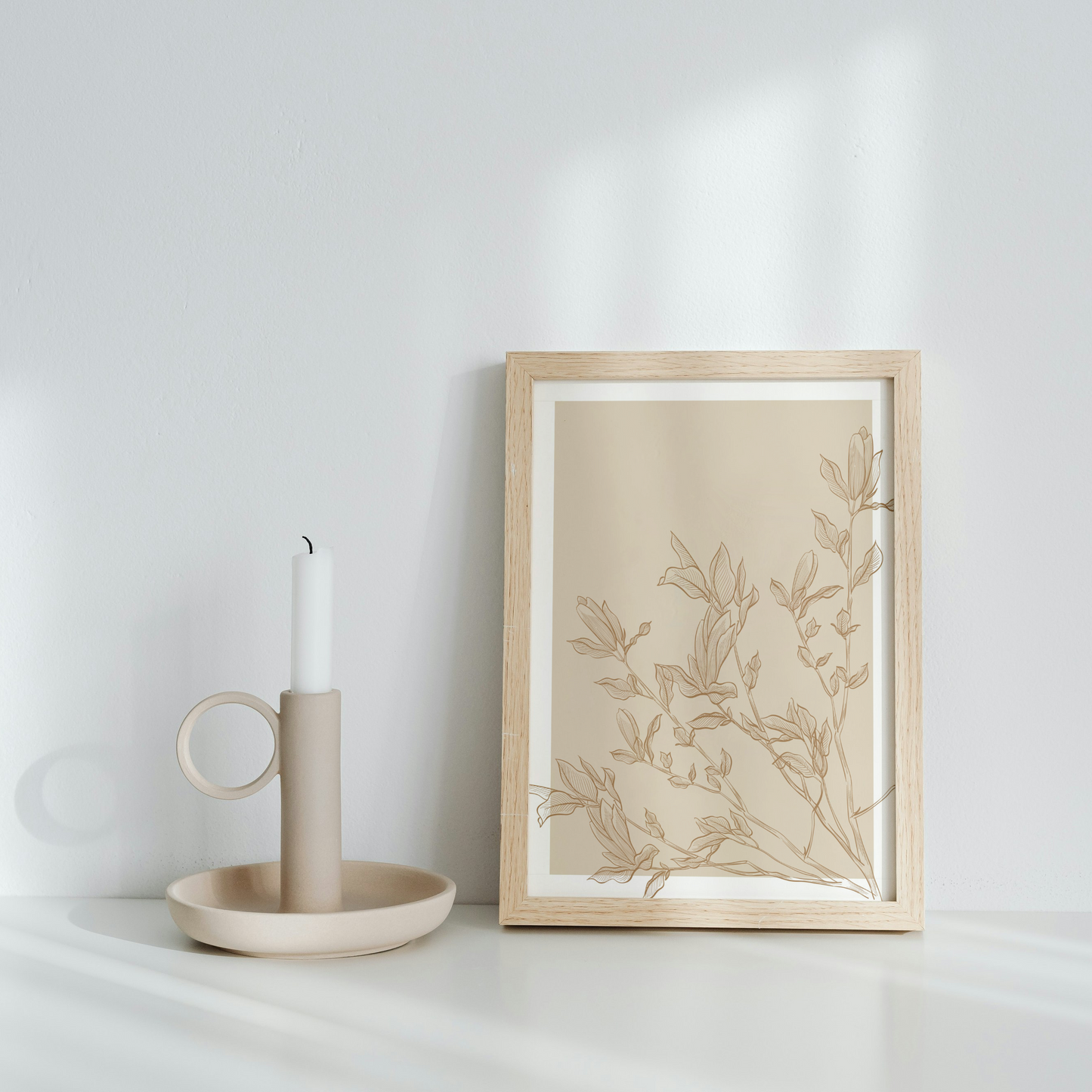 Floral Outline Print