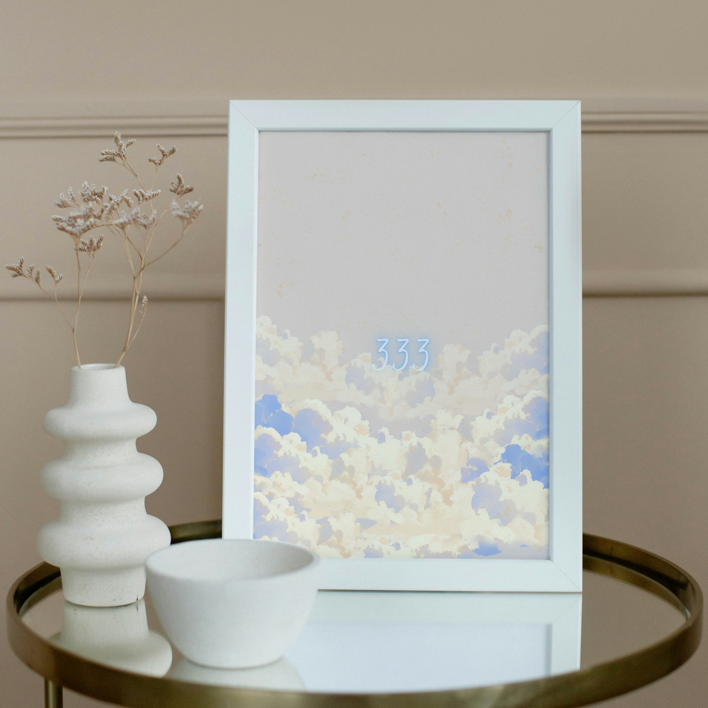 Angel Number 333 Cloud Print