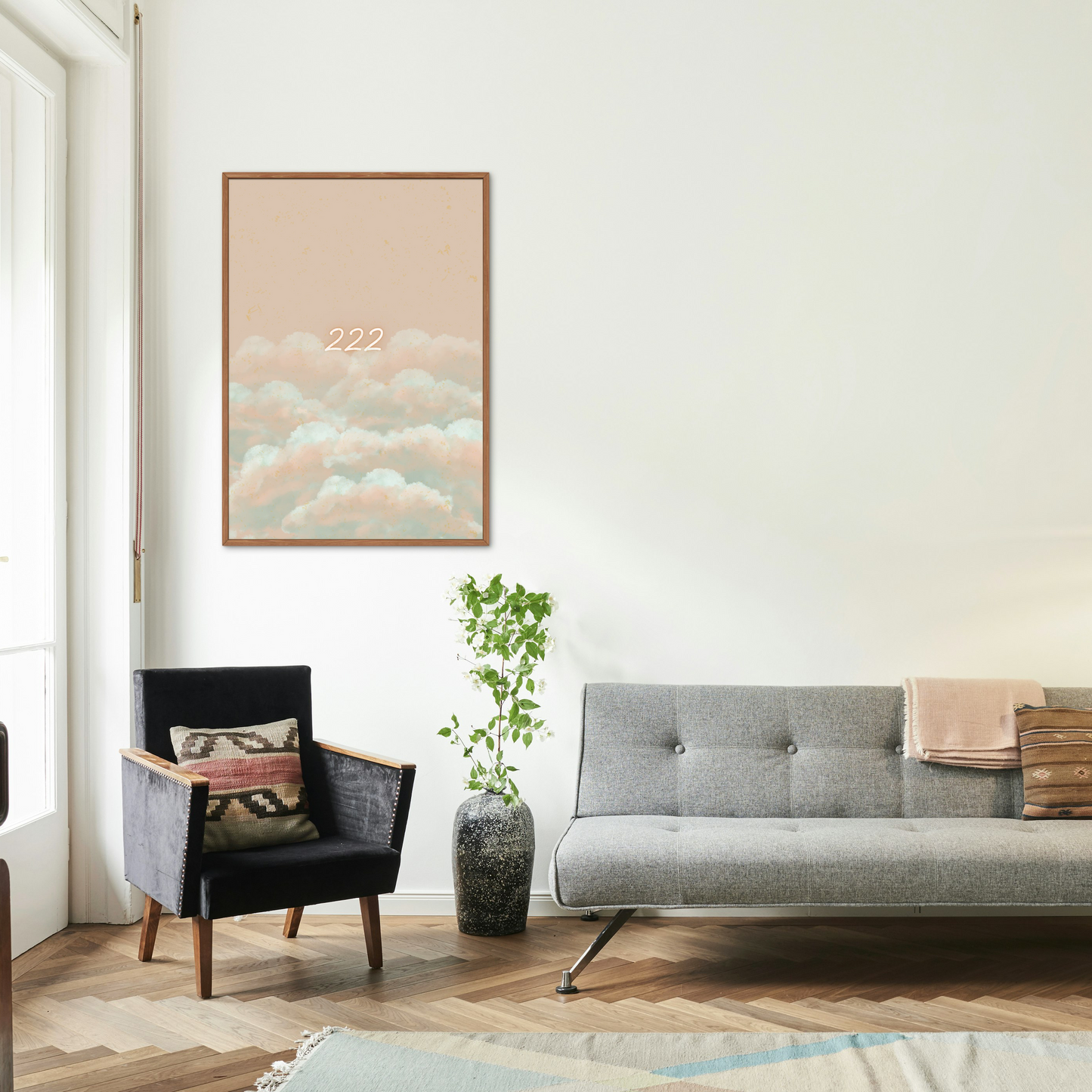 Angel Number 222 Cloud Print