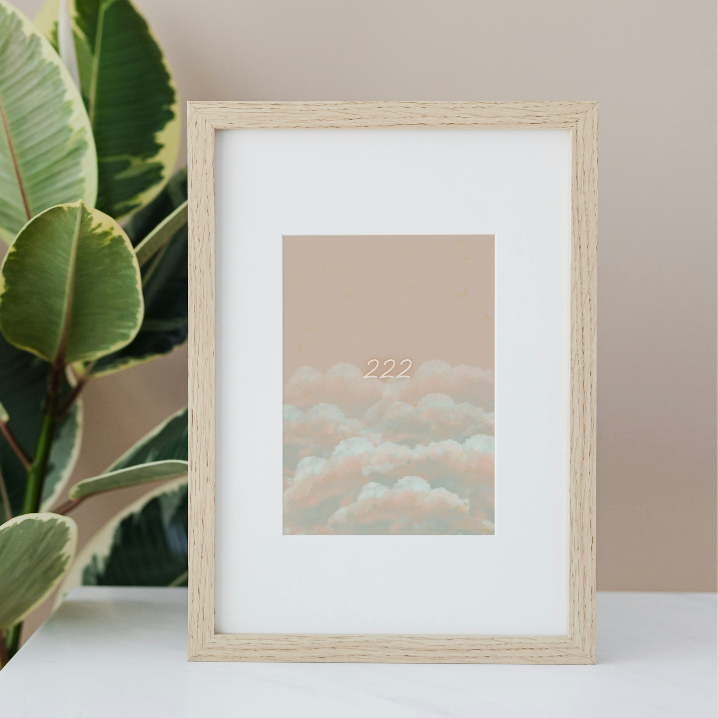 Angel Number 222 Cloud Print