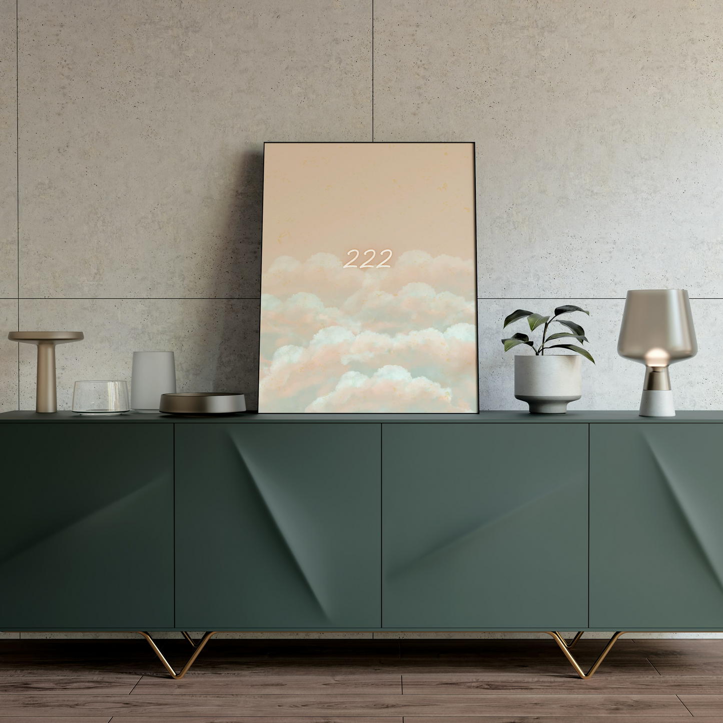 Angel Number 222 Cloud Print