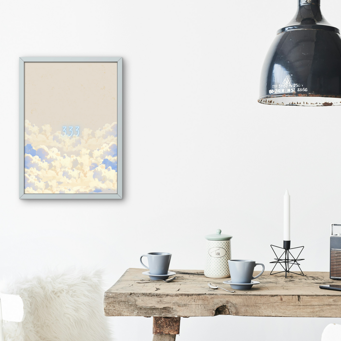 Angel Number 333 Cloud Print