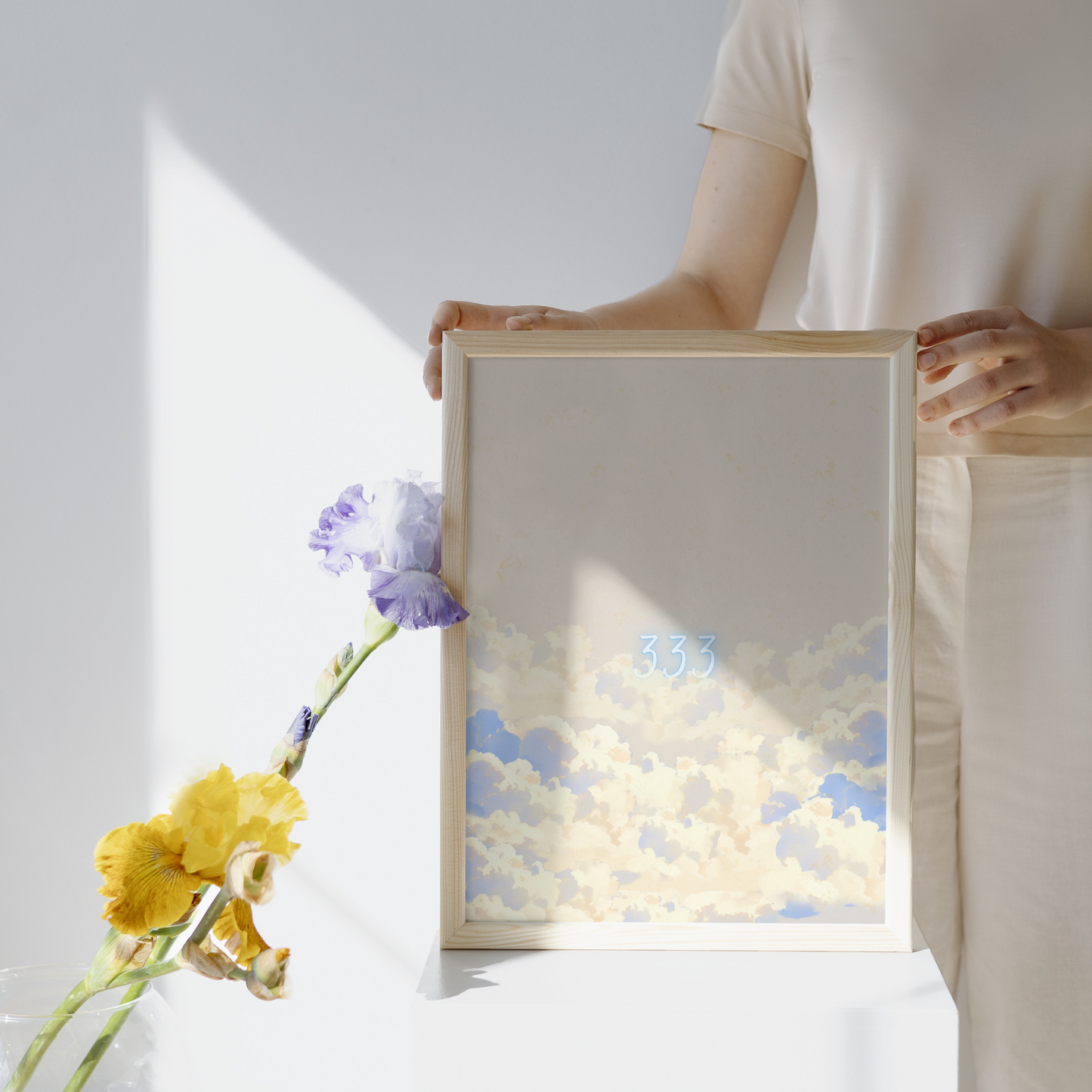 Angel Number 333 Cloud Print
