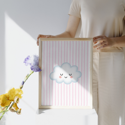 Pink Stripe Print - Cloud